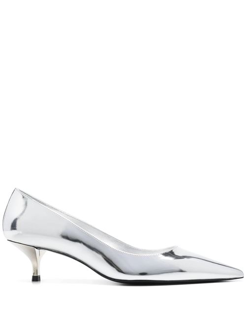 Silver-tone calf leather pump STUART WEITZMAN | SJ632LSPSLV